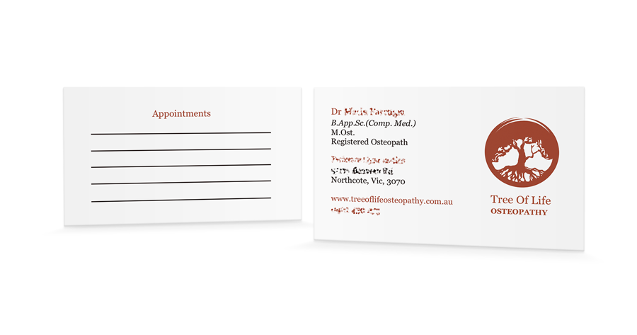 Tree of Life Osteopathy – Business Card