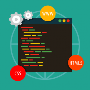 Vector illustration of website code