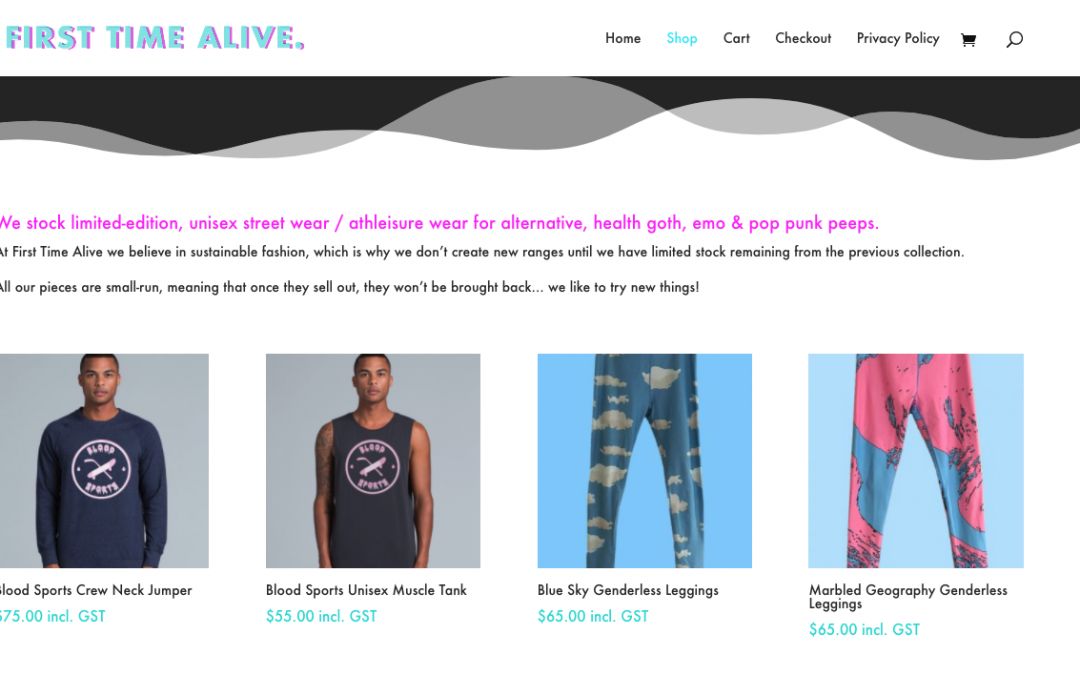 First Time Alive – Online Store and Brand Identity